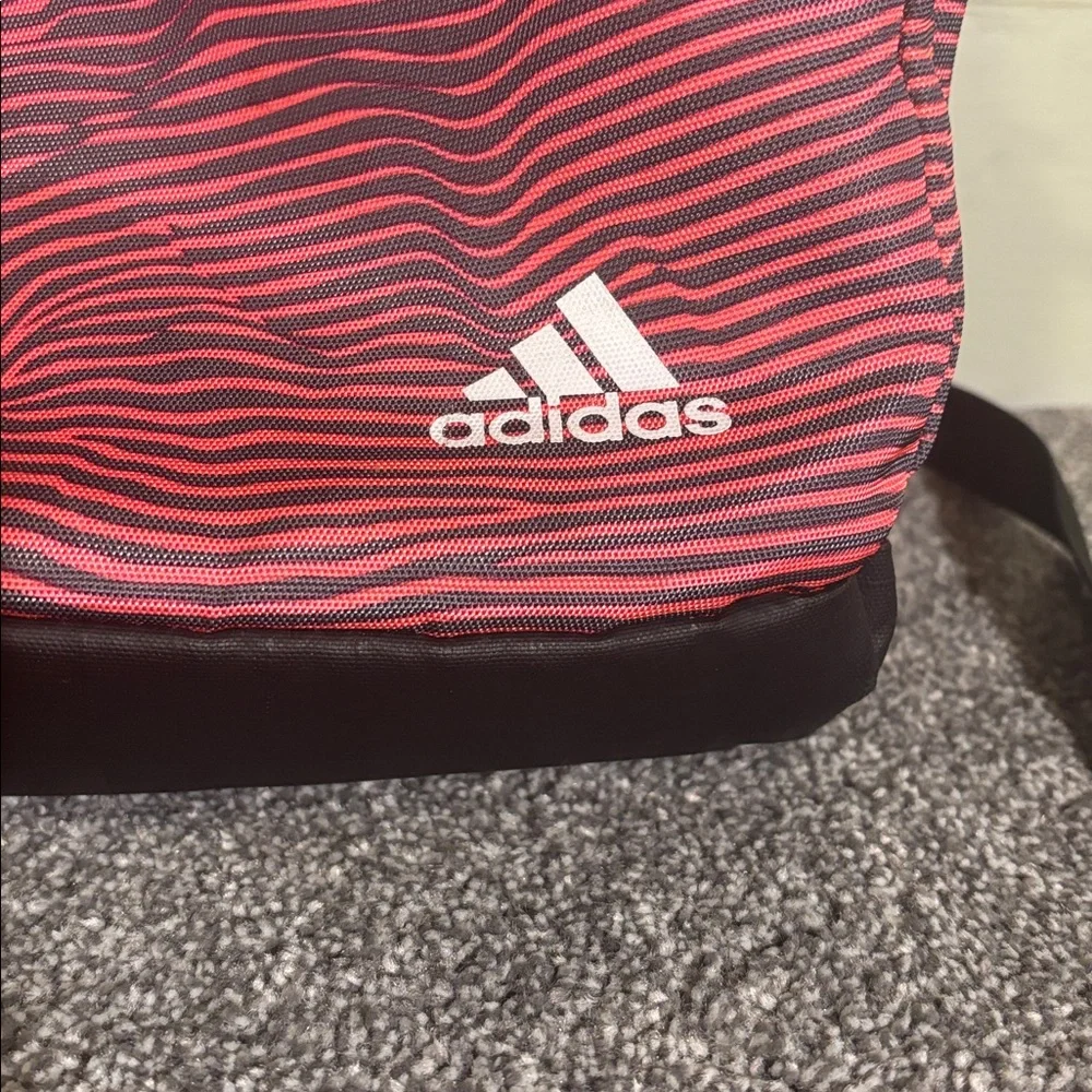 adidas Pink Striped Men's Backpack with Black Accents - Picture 2 of 7